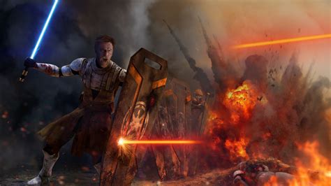 star wars the clone wars death watch vs obi wan - obi wan kenobi 4k hdr.